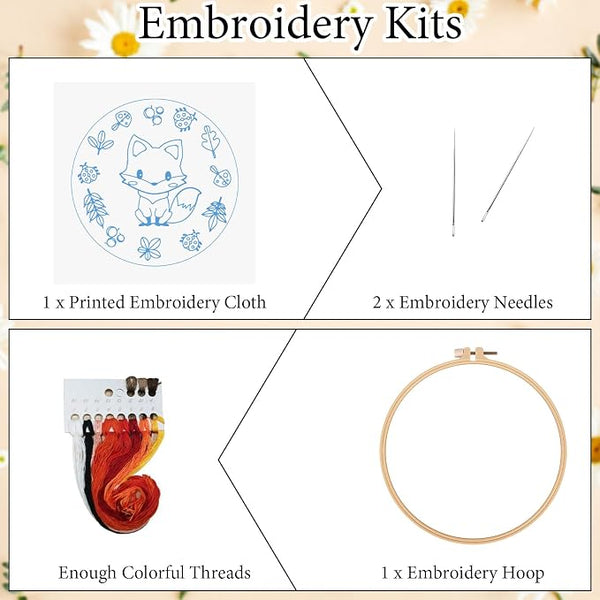 Louise Maelys Fox Embroidery Kit - Image 2