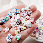 100pcs Animal Rabbit Polymer Clay Spacer Beads - Image 3