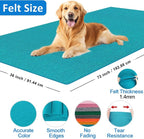 XSEINO Peacock Blue Large Felt Fabric 72" X 36 ", 1.4 mm Thick Soft Felt Fabric - Image 2
