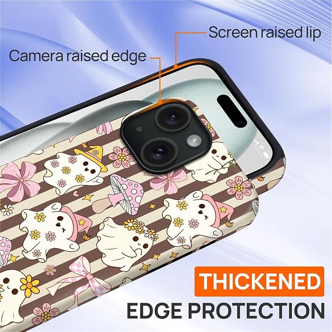 Case for iPhone 15, Scratch Resistant Hybrid Double Layer Hard Shell，Cute - Image 5