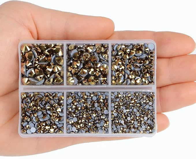 4000Pcs Mixed Size Hot Fix Round Crystals Gems Glass Stones Hotfix Flat Back - Image 6