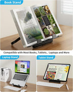 Laptop Table with LED Desk Light, SAIJI Laptop Stand - Image 3