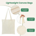 Carbrea 12 Pack Large Canvas Tote Bag - Image 5