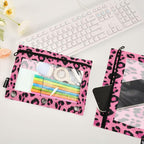Custom Hot Pink Black Leopard Print Pencil Pouch - Image 5
