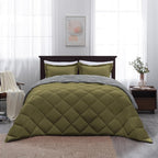 Basic Beyond California King Comforter Set, Olive Green/Charcoal Comforter Set - Image 8
