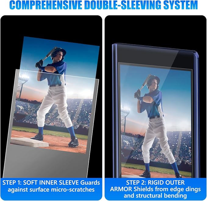 DEDC 50 Top loaders and Soft Penny Sleeves Bundle, Baseball Sports Cards & - Image 7