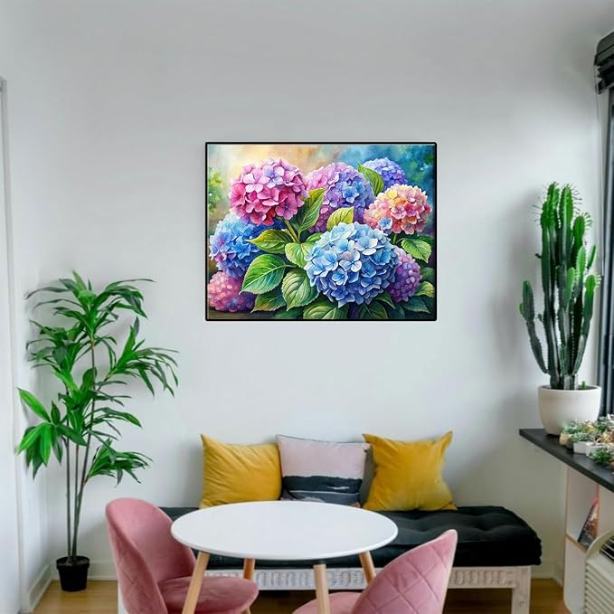 EIBEILI Diamond Art Kits for Adults-Hydrangea Flowers Diamond Painting Kits | - Image 7