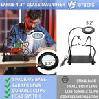 Drdefi Magnetic Helping Hands Soldering Station 12X Magnifying Lamp Large Base - Image 3