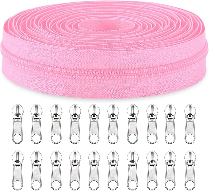 Sawoake #5 Nylon Coil Zippers by The Yard Bulk 10 Yards by Zipper