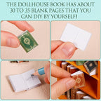 36 Pcs 1:12 Scale Miniatures Dollhouse Book and 1 Wooden Bookcase | 4 Floors - Image 3