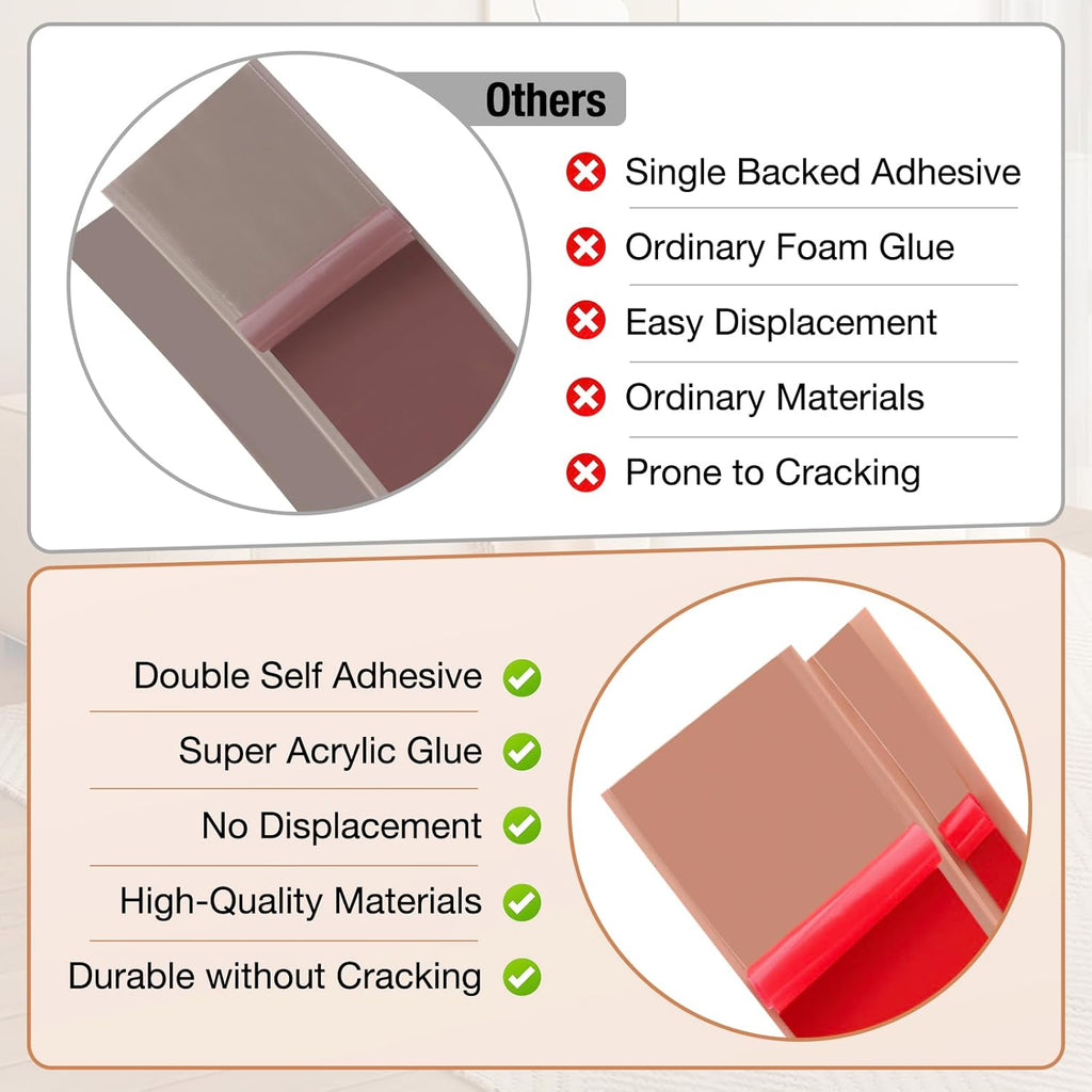 Floor Transition Strip Self Adhesive Vinyl Door Threshold for Doorways Carpet Edging Trim Overlap Edge Reducer for Laminate Floor, Carpet, Tile (Grayish Brown Wood Grain, 3/5" to 4/5", 10Ft)