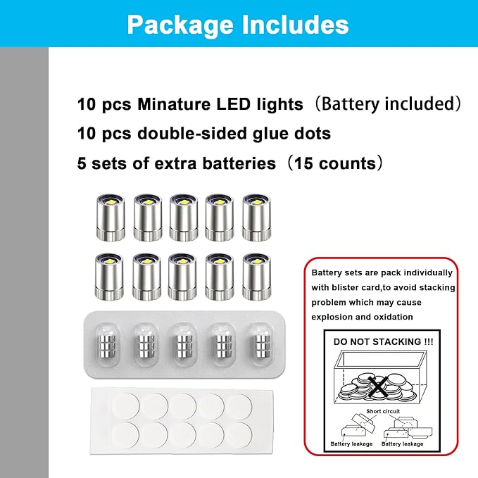 SUZEYAR 10 pcs Miniature Led Lights, Tiny Lights - Image 5
