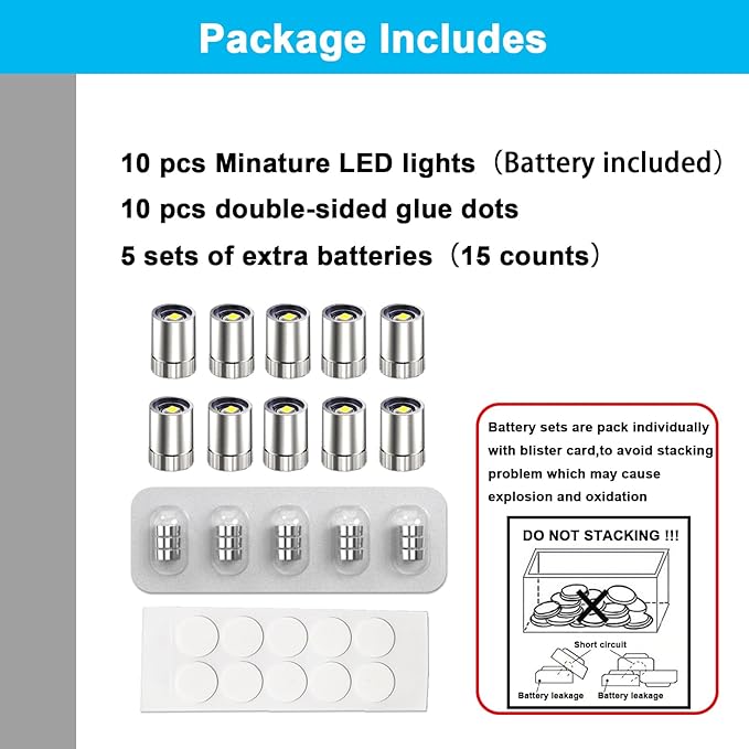 SUZEYAR 10 pcs Miniature Led Lights, Tiny Lights - Image 5