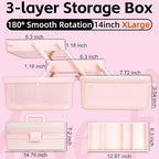 TERGOO 14in 3-Layer Multipurpose Craft Organizers and Storage - Image 2