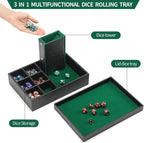 Grajar 3 in 1 Dice Tray with Lid, Portable Dice Box Storage, D&D RPG MTG Table - Image 3