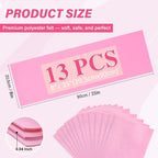 XSEINO 13 Rolls Pink Felt Fabric, Fit - Image 2