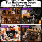 DIYDEC 60pcs Halloween Resin Miniatures Mini Resin Ghost Skull Figures to Hide - Image 7