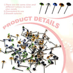 TOAOB 100pcs 3mm Glass Eyes Kits Mixed Colors - Image 3