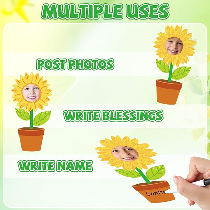 48 Set Sunflower Cutouts with Photo Space - Image 3