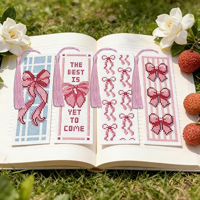 ACRNIGHEET 6PCS Cross Stitch Bookmark Kit - Image 6