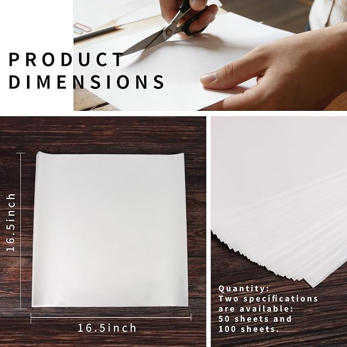 Reelartisy 50 Sheets Artist Teabag Paper, 16.5x16.5 Inches Wet Strength Tissue - Image 3