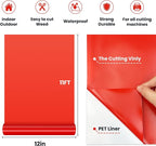 Glossy Red Permanent Vinyl, Car Decal, Scrapbooking, Glossy & Waterproof - Image 2