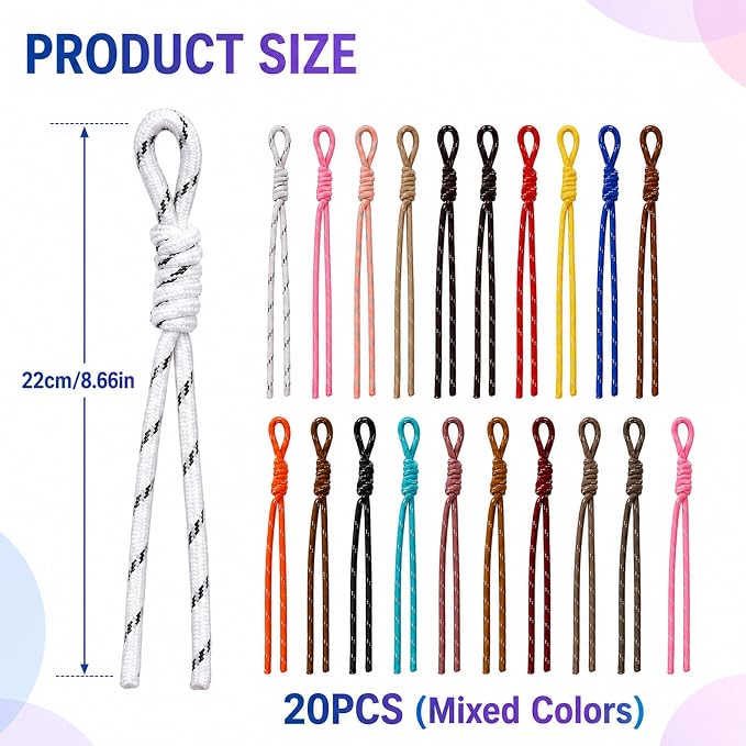 20 PCS Rope Keychain Paracord for Keychain Making Paracord Keychains Kit | - Image 2