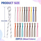 20 PCS Rope Keychain Paracord for Keychain Making Paracord Keychains Kit | - Image 2