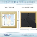 4x4 Picture Frames with 3x3 Mat, 6 Pack, Contemporary, Inspirations | These - Image 3
