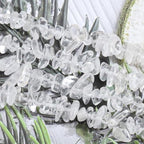 Crystal Chips with Holes for Jewelery Making 5mm-8mm Natural Gemstone Beads - Image 2