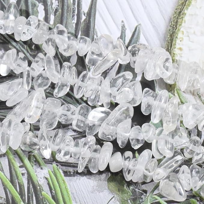 Crystal Chips with Holes for Jewelery Making 5mm-8mm Natural Gemstone Beads - Image 2