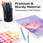 Watercolor Paper Pad 9x12, 140lb/300gsm Cold Press Drawing Paper, 20 Sheets - Image 4