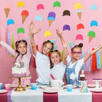 MixTeach 200 Pcs Paper Ice Cream Cone Cutouts Summer Bulletin Board Decorations - Image 6