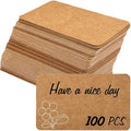 Nettbe 100pcs 3.54"x2" Blank Kraft Paper Business Card, Words Message Notes by Nettbe