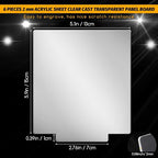 6 Pieces 2 mm Acrylic Sheet Transparent LED Film - Image 2