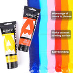 AUREUO Emerald Green Acrylic Paint, 4 Fl Oz / 120ml Single Tube, Rich Pigment - Image 5