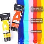 AUREUO Lamp Black Acrylic Paint, 4 Fl Oz / 120ml Single Tube, Rich Pigment Art - Image 6