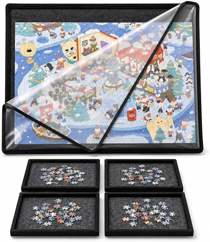1000 Pieces Puzzle Board, 31.5x23.6 Felt Puzzle Storage Mat | Features a by Buyitnow
