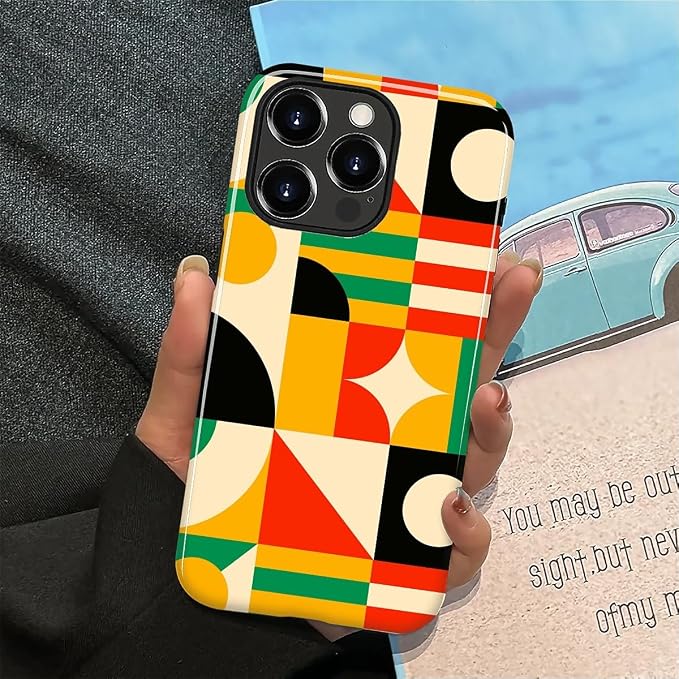 ZHEGAILIAN Case for iPhone 13 Pro Max, Geometric Colors Durable Shockproof - Image 5