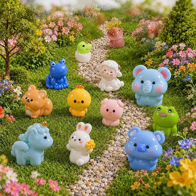 DIYDEC 68pcs Mini Resin Animal, Miniature Duck Figures to Hide Small Tiny Resin - Image 6