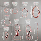 Teenitor 524PCS Key Chain Making Kit, Keychain Making Supplies Rose Gold - Image 2