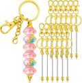 ROADPLUM 12 Pcs Beadable Keychain Bar, Alloy Blank Key Chain Accessories Bulk by ROADPLUM