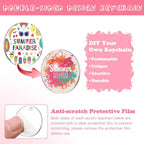 ZOCONE 144 PCS 2 INCH Acrylic Keychain Blanks Set, Display Card, Packing Bag - Image 3