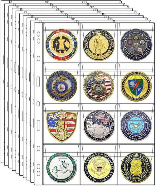 10 Sheets Coin Collection Supplies Pages, Coins Collecting Pocket Page by Xxmbbjy