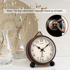 Peakeep 4" Small Battery Operated Antique Retro Analog Alarm Clock - Image 2