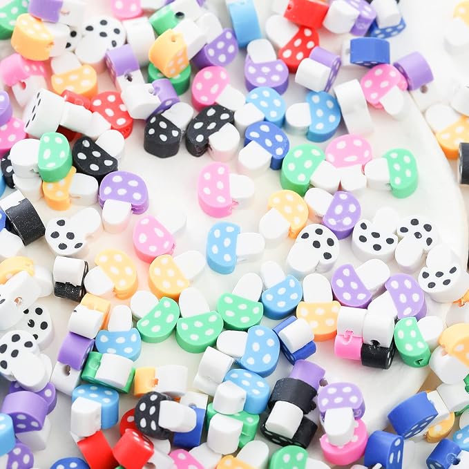 100pcs Mixed Polymer Clay Spacer Beads by LUBINGSHINE