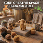 FACE N FACE DIY Needle Felting Kit Cute Golden Yellow Lamb Standing – Needle - Image 6