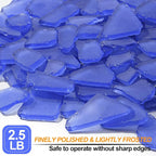 Keedolla Tumbled Sea Glass for Crafts - 40 OZ Flat Frosted Seaglass Pieces for - Image 2