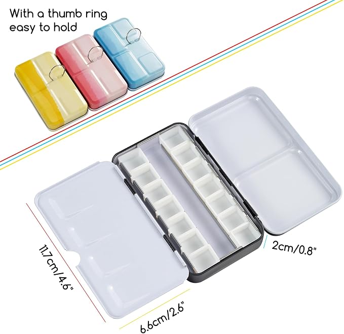 MEEDEN Empty Watercolor Paint Palette: Travel Water Color Palette Tin - Image 2