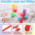 PATIKIL Lanyard String Kit, 5 Rolls Plastic Lacing Cord Gimp String Lanyard - Image 3